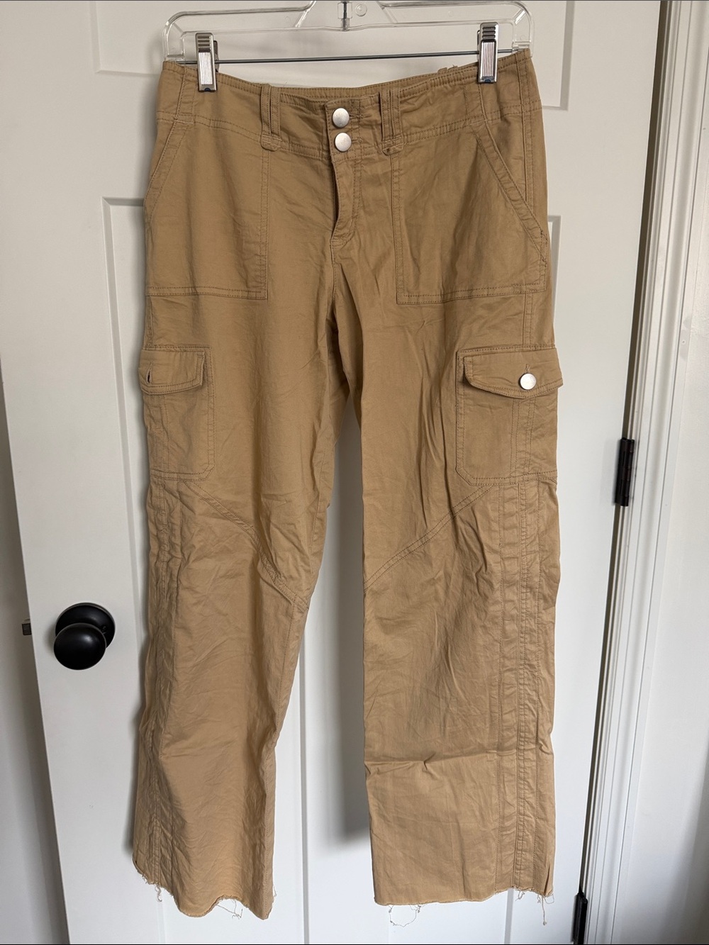 I.AM.GIA Wide-Leg Cargo Pants in Khaki